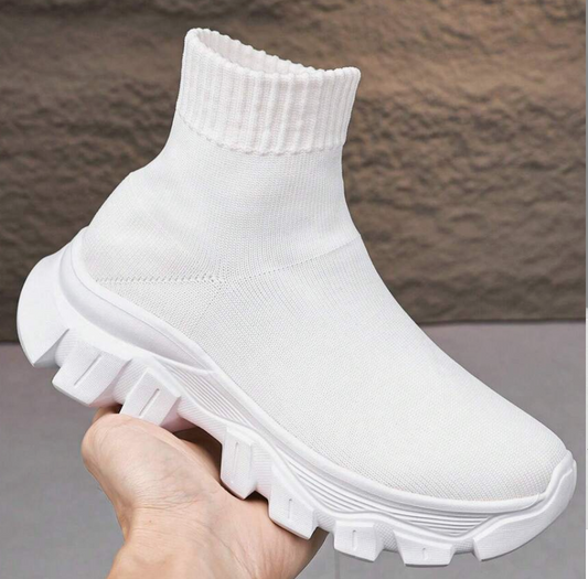 Men Casual Solid Color Versatile Knit Sneaker S3